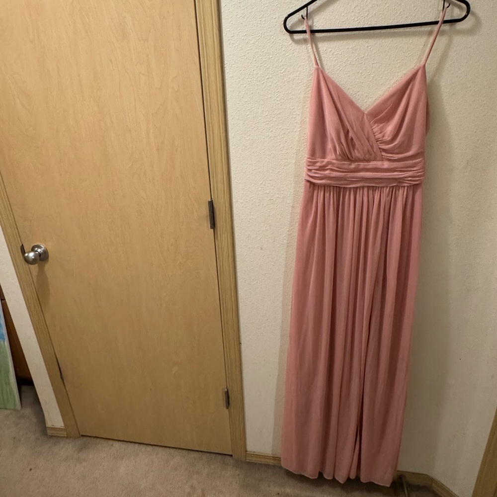 Pink Bridesmaid Dress from David’s Bridal